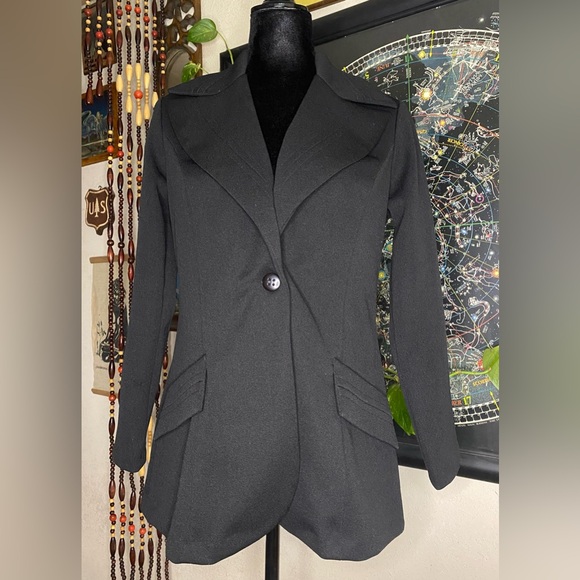 VTG 70’s First Edition Dallas Polyester Blazer. Rad Pointed collar! S/M - Picture 1 of 16